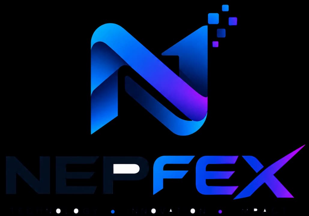 The Nepfex logo: the N mark, the NEPFEX wordmark and the line Technology, Innovation, Impact.